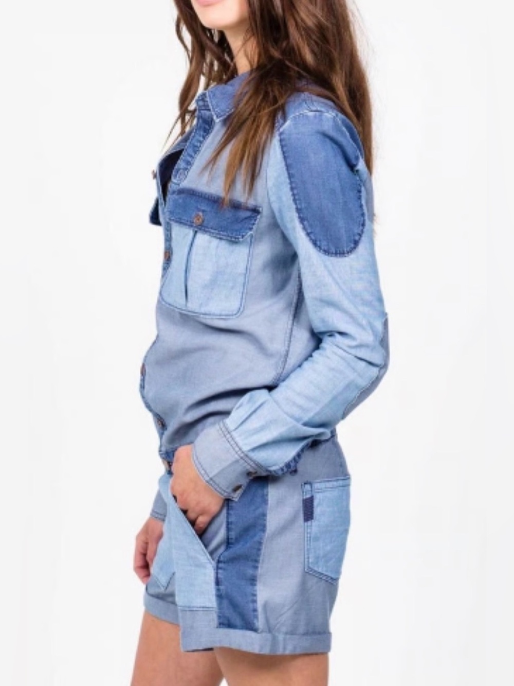 PAIGE Light Blue Denim Jumpsuit - Picture 2 of 11